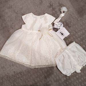 NWT Special Occasion by Marmellata Ivory Formal Dress Size 18M